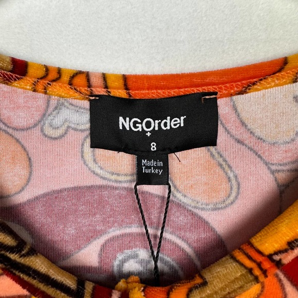 NWT NGOrder Urban Outfitters Women's Sz 8 Hearts Cropped Cardigan Top Velour - Picture 3 of 9